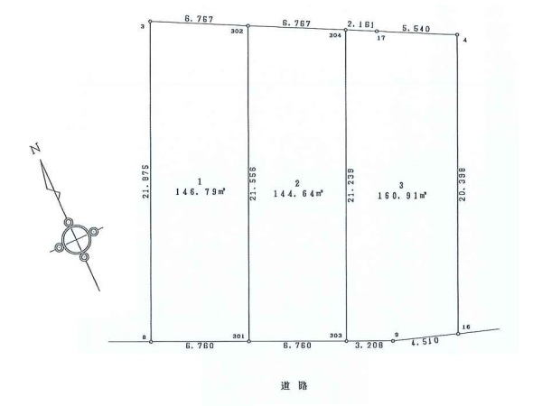 売地 袖ケ浦市長浦駅前2丁目01期 全3区画